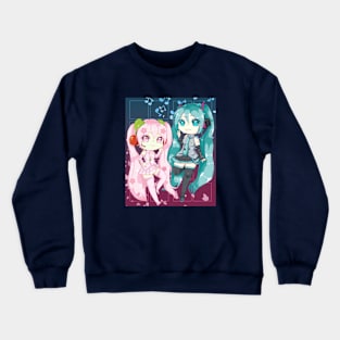 Hatsune Miku and Sakura Miku Crewneck Sweatshirt